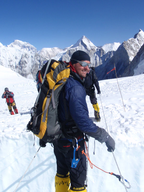 Crossing a Cwm ladder